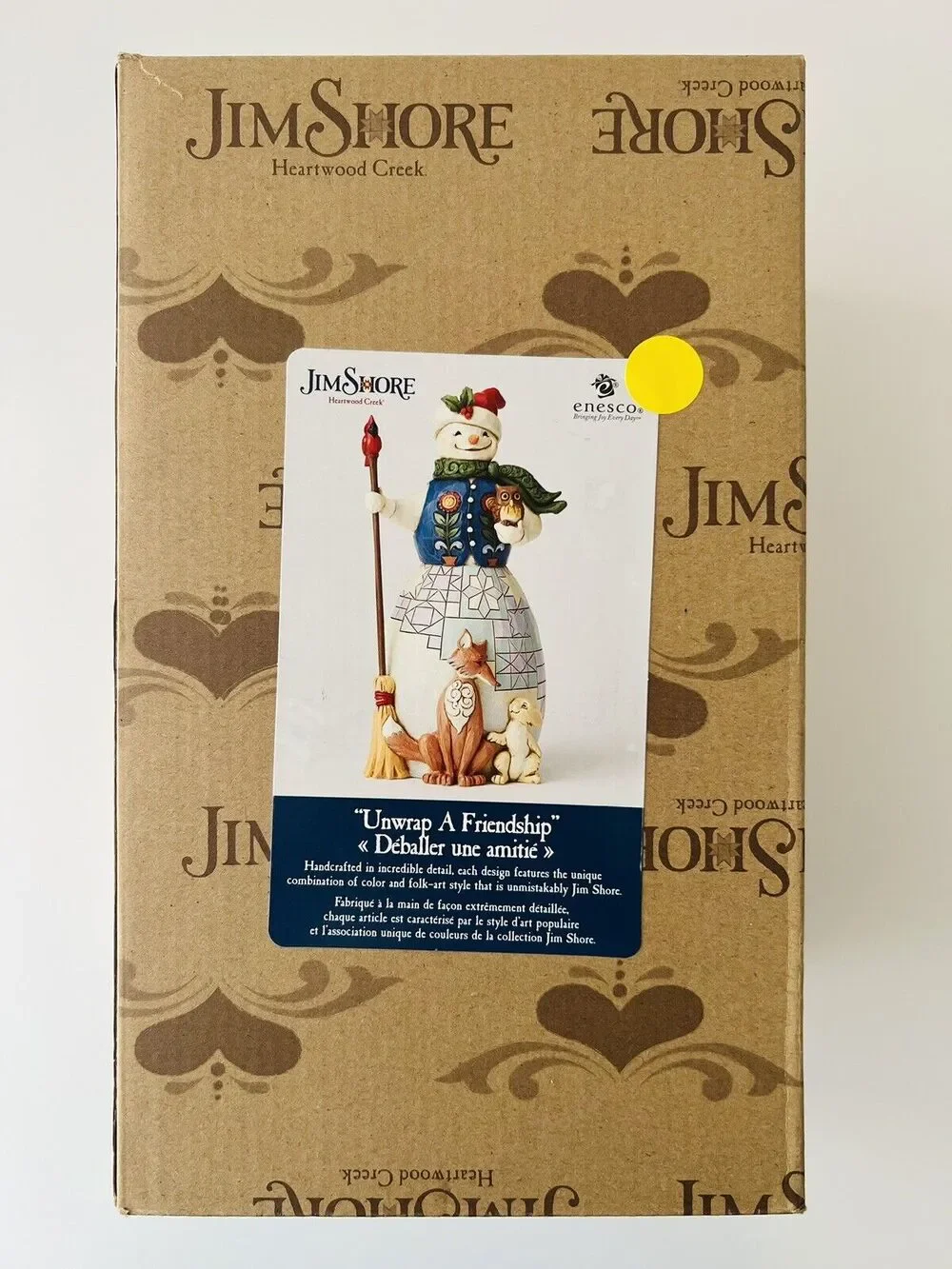 Enesco Jim Shore Heartwood Creek Snowman With Animals NIB # 6005248